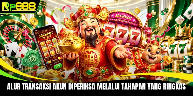 Alur transaksi akun diperiksa melalui tahapan yang ringkas