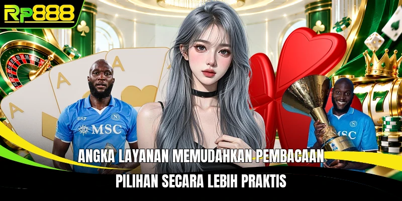 Angka layanan memudahkan pembacaan pilihan secara lebih praktis