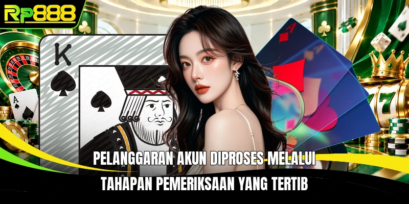 Pelanggaran akun diproses melalui tahapan pemeriksaan yang tertib